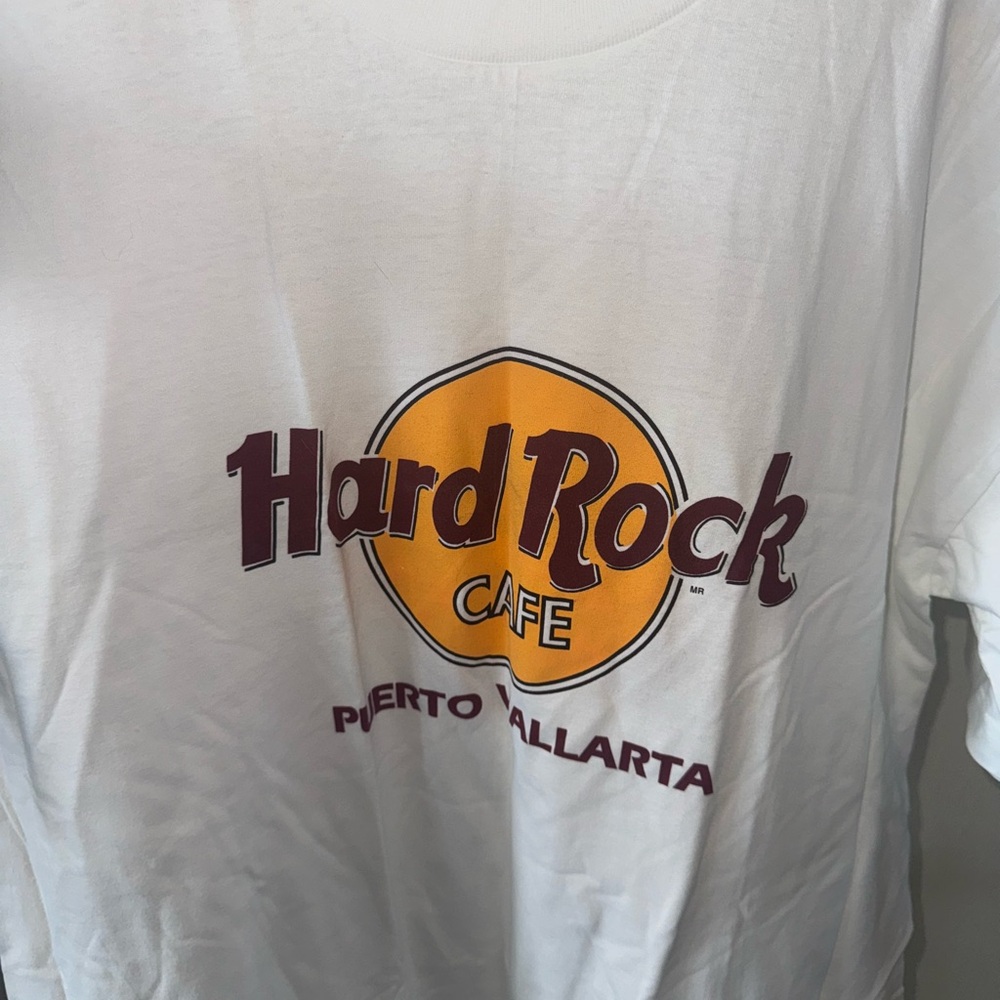 Hard Rock Cafe White and Yellow Tee